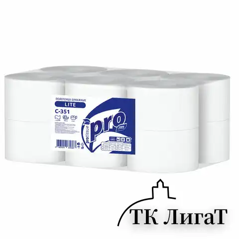 Полотенца бум. с центр. вытяжкой 275м PROtissue (M2) COMFORT, 1-сл,с перфорацией,КОМП, C351