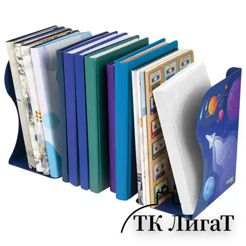Подставка-держатель для книг и учебников BRAUBERG KIDS "Adventure" раздвижная, металлическая, 238065
