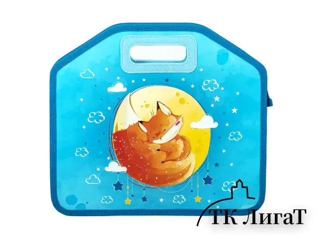 Папка-сумка ЮНЛАНДИЯ, 1 отделение, фетровые ручки, 34х30х11 см, "Moon fox", 270996
