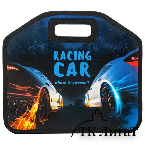 Папка-сумка ЮНЛАНДИЯ, 1 отделение, фетровые ручки, 34х30х11 см, "Night race", 270999