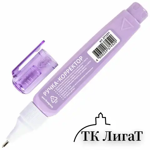 Ручка-корректор в пастельном корпусе BRAUBERG PASTEL, 9 мл, металлический наконечник, ассорти, 271251