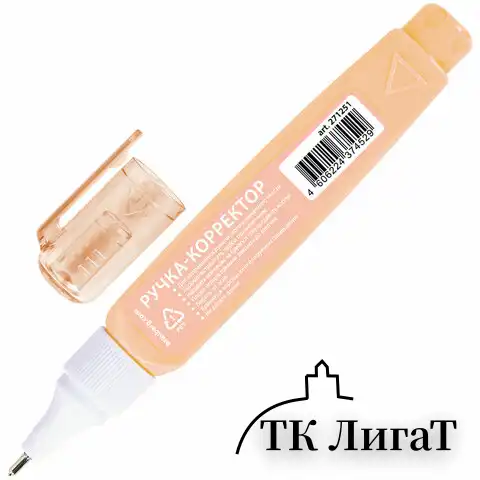 Ручка-корректор в пастельном корпусе BRAUBERG PASTEL, 9 мл, металлический наконечник, ассорти, 271251
