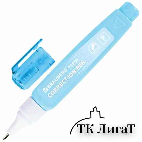 Ручка-корректор в пастельном корпусе BRAUBERG PASTEL, 9 мл, металлический наконечник, ассорти, 271251