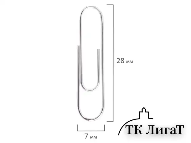 Скрепки EXTRA BRAUBERG 28 мм никелированные 100 штук, 271312