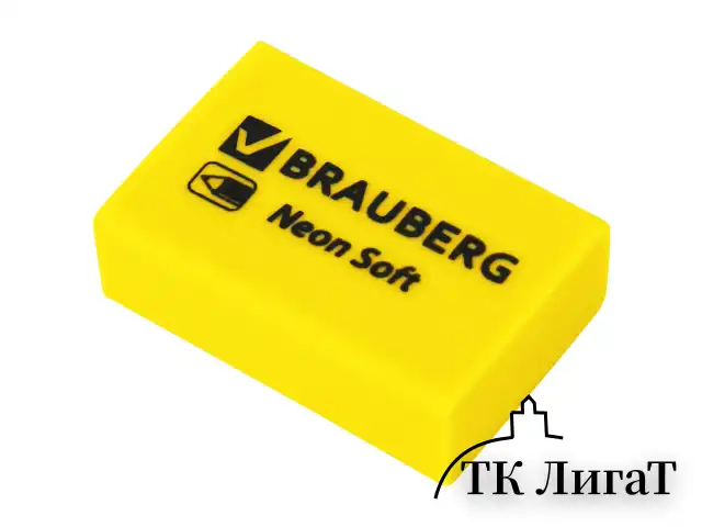 Ластики BRAUBERG NEON SOFT НАБОР 12 штук, размер ластика 31х20х10 мм, экологичный ПВХ, 271339