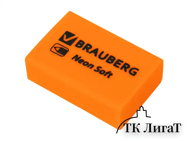 Ластики BRAUBERG NEON SOFT НАБОР 12 штук, размер ластика 31х20х10 мм, экологичный ПВХ, 271339
