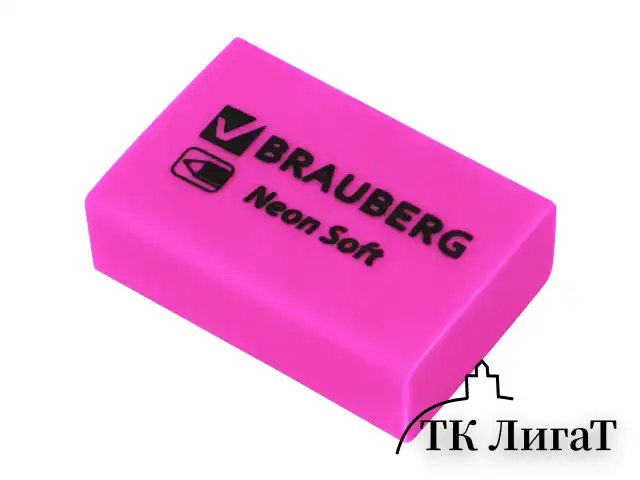 Ластики BRAUBERG NEON SOFT НАБОР 12 штук, размер ластика 31х20х10 мм, экологичный ПВХ, 271339