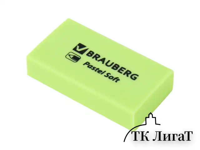Ластики BRAUBERG PASTEL SOFT НАБОР 6 шт., размер ластика 45х25х10 мм, экологичный ПВХ, 271340