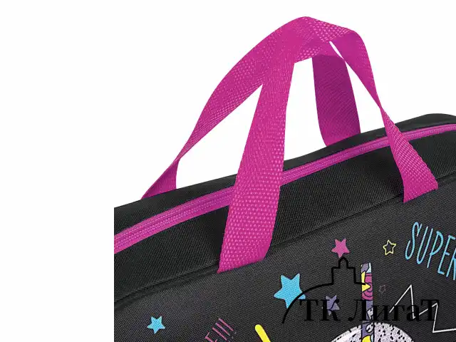 Папка на молнии с ручками BRAUBERG А4, 1 отделение, полиэстер, 80 мм, "Pop style", 271480
