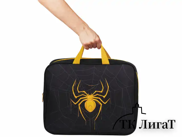 Папка на молнии с ручками BRAUBERG А4, 1 отделение, полиэстер, 80 мм, "Venomous spider", 271485
