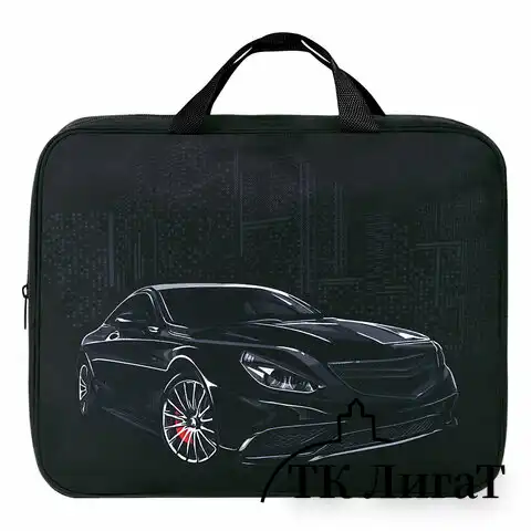 Папка на молнии с ручками BRAUBERG А4, 1 отделение, полиэстер, 80 мм, "City car", 271486