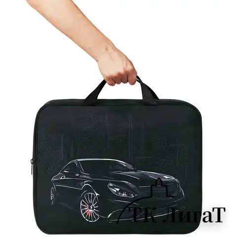 Папка на молнии с ручками BRAUBERG А4, 1 отделение, полиэстер, 80 мм, "City car", 271486