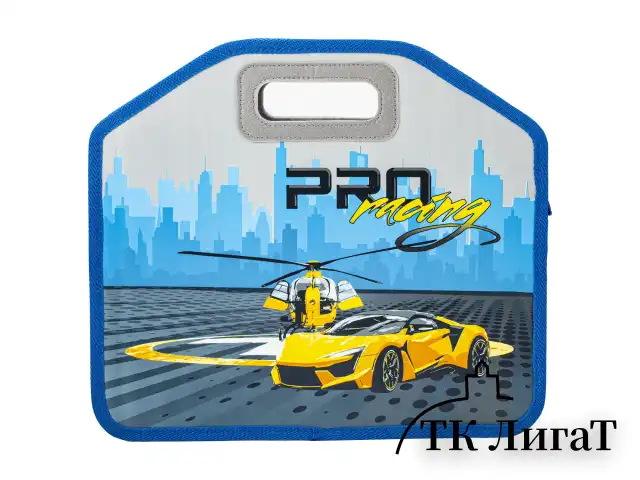 Папка-сумка ЮНЛАНДИЯ, 1 отделение, фетровые ручки, 34х30х11 см, "Proracing", 271632