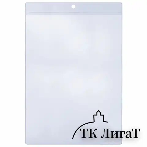Карман информационный подвесной, ценникодержатель А4, КОМПЛЕКТ 25 шт., ПВХ, BRAUBERG, 291284