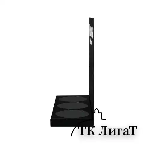 Подставка под ручки и карандаши в тубах BRAUBERG, металл, 3 отделения, 26x30x11 см