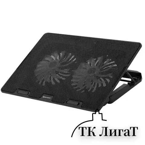 Подставка для ноутбука с охлаждением, 2 порта USB-A, LED-подсветка, 352х252 мм, BRAUBERG, 513617
