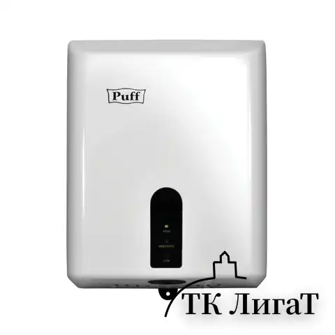 Сушилка для рук PUFF-8810, 1200 Вт, пластик, белая, 1401.376
