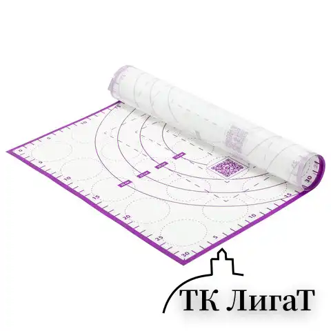 Коврик силиконовый для раскатки/запекания 30х40 см, фиолетовый, DASWERK, 608423