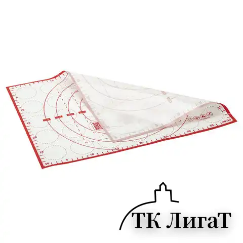 Коврик силиконовый для раскатки/запекания 30х40 см, красный, DASWERK, 608424