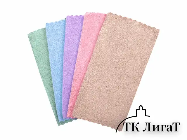 Салфетки для уборки из ПЛЮШЕВОЙ микрофибры 30х30см, КОМПЛЕКТ 10шт "PASTEL", LAIMA HOME