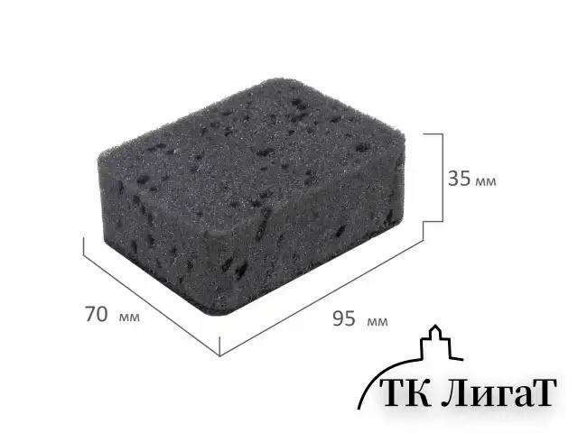 Губки для посуды BIG BLACK 95х70х35 мм КОМПЛЕКТ 10 шт., КРУПНОПОРИСТЫЙ поролон/абразив LAIMA, 608650