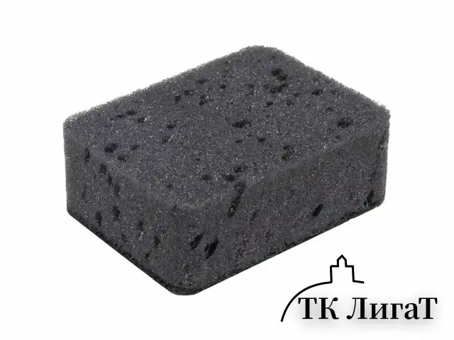 Губки для посуды BIG BLACK 95х70х35 мм КОМПЛЕКТ 10 шт., КРУПНОПОРИСТЫЙ поролон/абразив LAIMA, 608650
