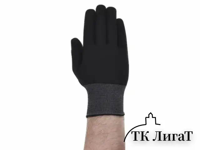 Перчатки НЕЙЛОНОВЫЕ с ПВХ микроточка, КОМПЛЕКТ 10 ПАР, 15 класс, 24-26 г, размер 10, LAIMA, 608675