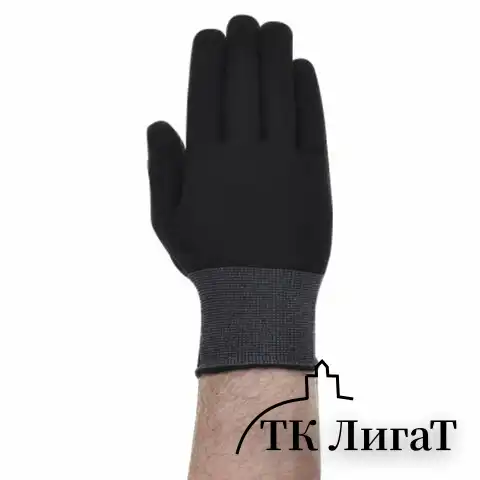 Перчатки НЕЙЛОНОВЫЕ с ПВХ микроточка, КОМПЛЕКТ 100 ПАР, 15 класс, 24-26 г, размер 10, LAIMA, 608676