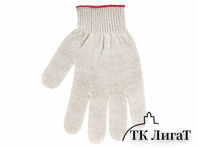 Перчатки хлопчатобумажные, КОМПЛЕКТ 100 пар, 10 класс, 40-42 г, 116 текс, ПВХ-точка, LAIMA ЛЮКС, БЕЛЫЕ, 608678