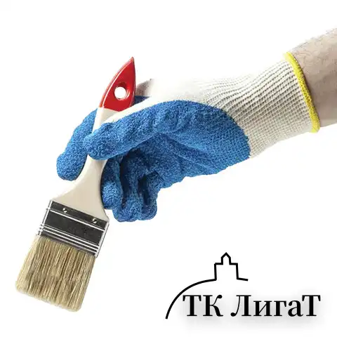 Перчатки х/б НИТРИКС 2 маслобензостойкие 1 пара, 13 класс, 48-51 г размер 9, покрытие - облив вспененный РЕЛЬЕФНЫЙ НИТРИЛ, прочные, СВС, 42-302 бел/син