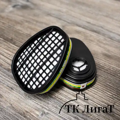 Фильтр противогазовый Jeta Safety 6541, комплект 2 штуки, защита от аммиака, органических и неорганических и кислых газов класса ABEK1