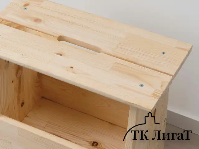 Табурет тумба деревянный, сосна, BRABIX "Scandi Wood SC-002", 490х250х450 мм, 641888, 004.02.35