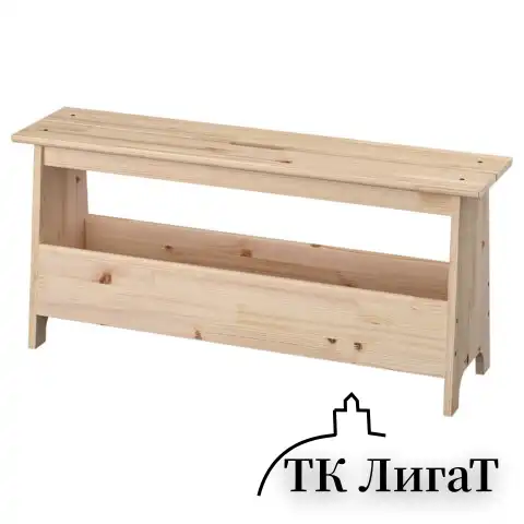 Скамья деревянная, сосна, BRABIX "Scandi Wood SC-003", 1000х250х450 мм, 641889, 006.02.35