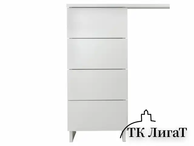 Стол письменный/компьютерный BRABIX "Scandi CD-016", 1100х500х750 мм, 4 ящика, белый, 641891, ЦБ013707-1