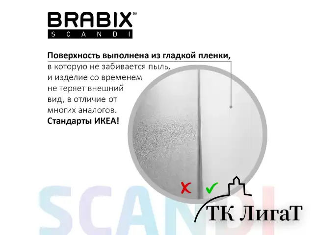 Стол письменный/компьютерный BRABIX "Scandi CD-016", 1100х500х750 мм, 4 ящика, белый, 641891, ЦБ013707-1