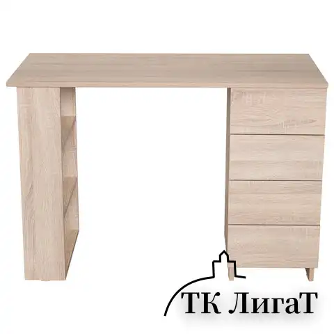 Стол письменный/компьютерный BRABIX "Scandi CD-016", 1100х500х750 мм, 4 ящика, дуб сонома, 641892, ЦБ013707-2