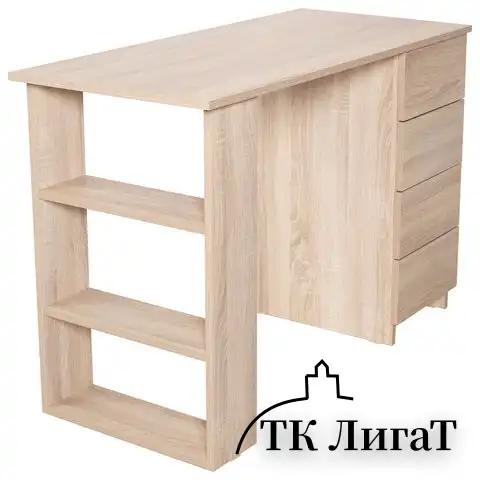 Стол письменный/компьютерный BRABIX "Scandi CD-016", 1100х500х750 мм, 4 ящика, дуб сонома, 641892, ЦБ013707-2