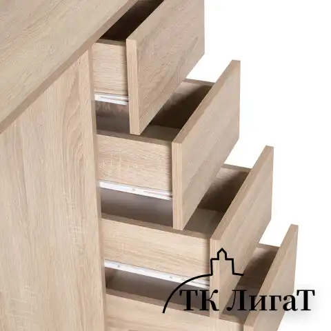 Стол письменный/компьютерный BRABIX "Scandi CD-016", 1100х500х750 мм, 4 ящика, дуб сонома, 641892, ЦБ013707-2