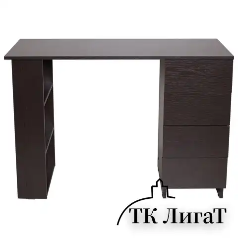 Стол письменный/компьютерный BRABIX "Scandi CD-016", 1100х500х750мм, 4 ящика, венге, 641893, ЦБ013707-3