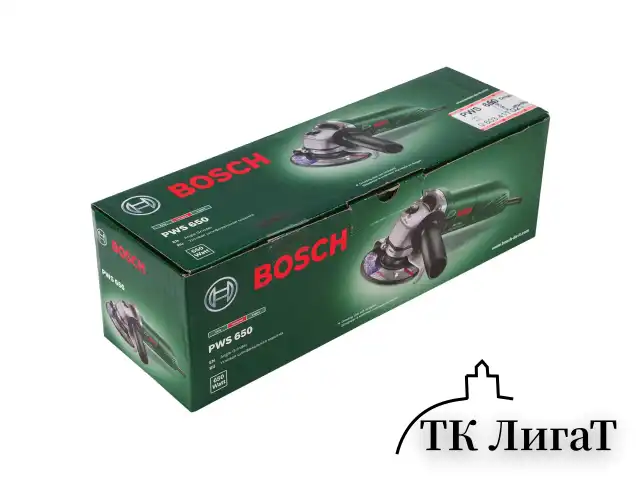 Машина шлифовальная угловая, 650 Вт, диск 115 мм, 11000 об./мин, BOSCH PWS 650-125 06034110R0