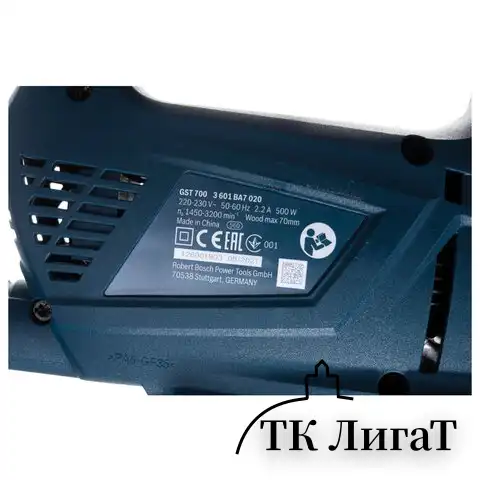 Лобзик сетевой, 500 Вт, 3200 ход./мин, глубина реза 70 мм, BOSCH GST 700 PROFESSIONAL 06012A7020