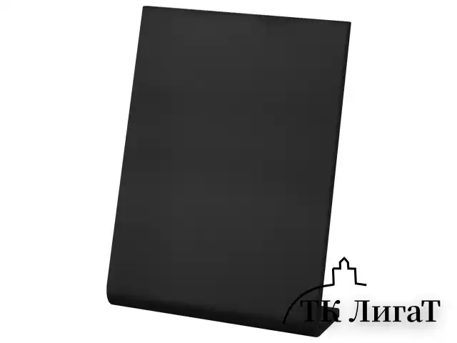 Табличка меловая настольная А4 (21x29,7 см), L-образная, вертикальная, ПВХ, ЧЕРНАЯ, BRAUBERG