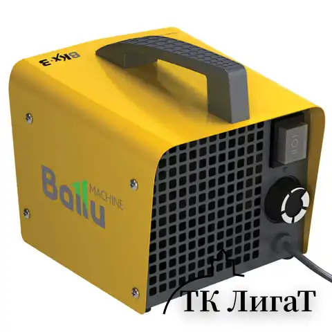 Тепловая пушка электрическая BALLU BKX-5, 3000 Вт, 220 B, терморегулятор, прямоугольная, желтая, НС-1031315