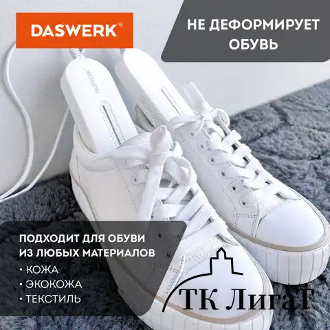 Сушилка для обуви электрическая с подсветкой, сушка для обуви, 10 Вт, DASWERK, SD1, 456194