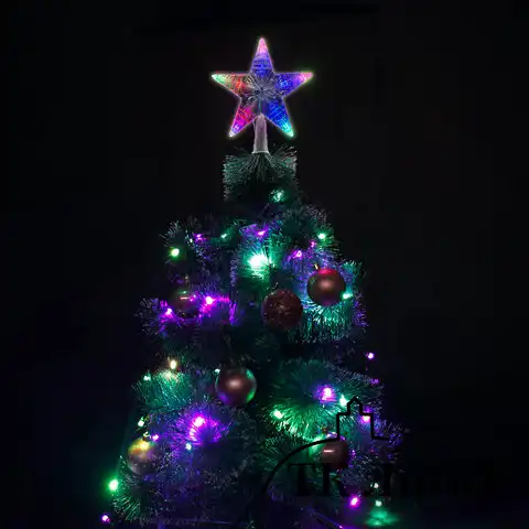 Звезда на ель ЗОЛОТАЯ СКАЗКА 10 LED, 16,5 см, прозрачный корпус, 3 цвета, на батарейках, 591272
