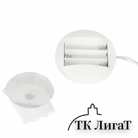 Световая фигура на присоске ЗОЛОТАЯ СКАЗКА "Снежинка", 12 LED, на батарейках, теплый белый, 591274