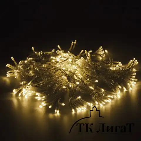 Электрогирлянда-занавес уличная "Штора" 2х2 м, 304 LED, теплый белый, 220 V, контроллер, ЗОЛОТАЯ СКАЗКА, 591301