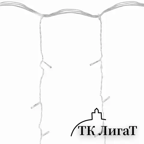 Электрогирлянда-занавес уличная "Штора" 2х2 м, 304 LED, теплый белый, 220 V, контроллер, ЗОЛОТАЯ СКАЗКА, 591301