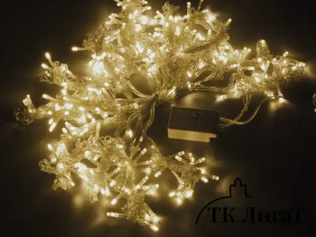 Электрогирлянда-занавес комнатная "Штора" 3х2 м, 306 LED, теплый белый, 220 V, ЗОЛОТАЯ СКАЗКА, 591334