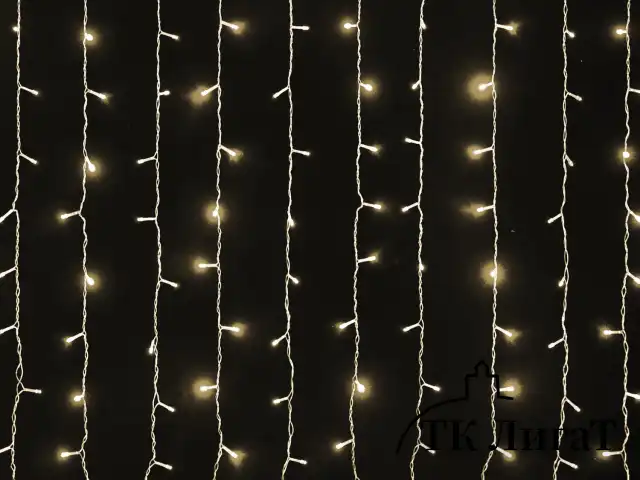 Электрогирлянда-занавес комнатная "Штора" 3х2 м, 306 LED, теплый белый, 220 V, ЗОЛОТАЯ СКАЗКА, 591334